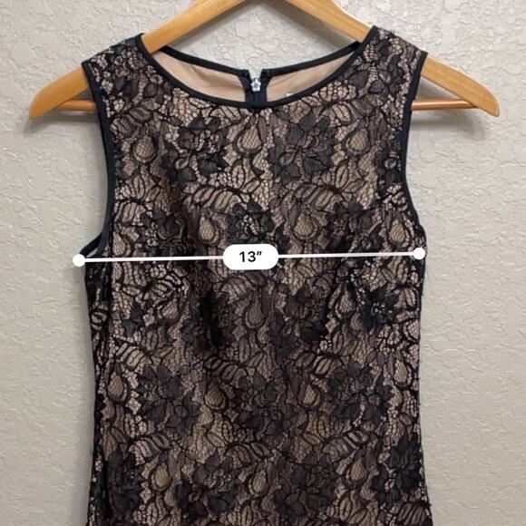 Cache lace black Floral Cocktail Dress sz 0 - Picture 5 of 8